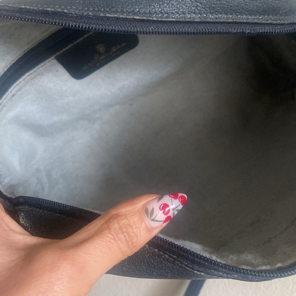 Authentic Gucci crossbody bag navy grey monogram coated canvas - Picture 10 of 15